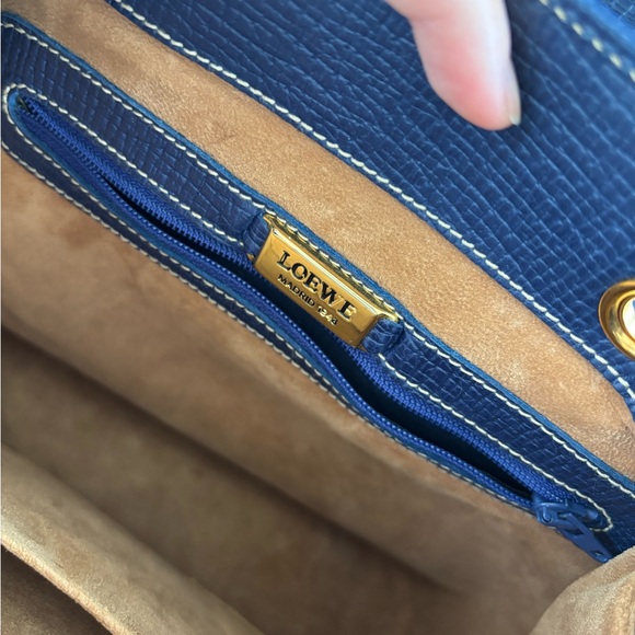 Loewe Navy Textured Backpack - Picture 2 of 4